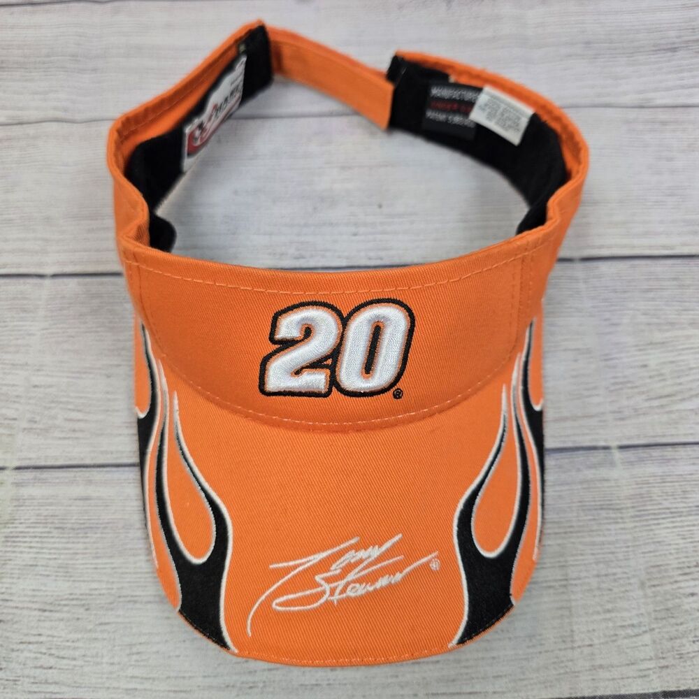 Nascar #20 Tony Stewert Adult Baseball Cap Hat Orange Black Joe Gibbs Racing